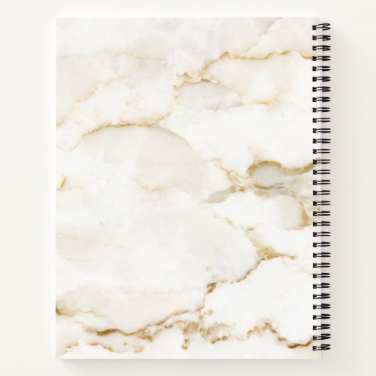 名前入り ゴールドエフェクト 大理石 ノートブック (裏面)