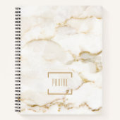 名前入り ゴールドエフェクト 大理石 ノートブック (正面)