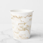 名前入り ゴールドエフェクト 大理石 紙コップ (裏面)