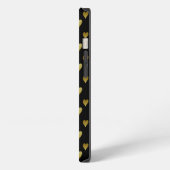 名前入り ゴールドハート柄 iPhoneケース (左側面)