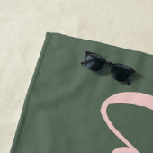 名前入り サージュグリーン ブライズメイド パーティー ビーチタオル (インサイチュ)