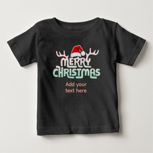 名前入り ダサい クリスマス 赤ちゃん トドラー Tシャツ (正面)