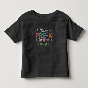 名前入り チーム 幼稚園 プレ保育園 先生 トドラーTシャツ