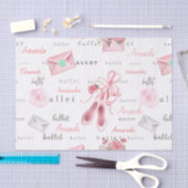 名前入り バレリーナ バレエ オーダーメイド ピンク 薄葉紙 (クラフト)