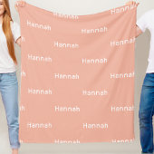 名前入り フリース ブランケット ブラッシュ カスタム ベビー ガール ギフト