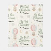 名前入り マイ・ファースト・クリスマス 名前入り記念品 フリースブランケット (正面)