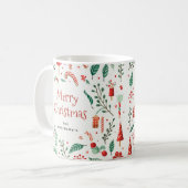 名前入り メリークリスマス コーヒーマグカップ (正面左)
