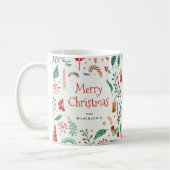 名前入り メリークリスマス コーヒーマグカップ (左)