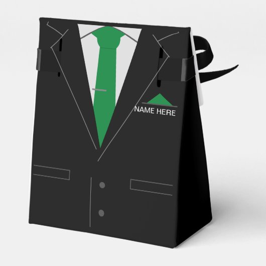 名前入り ユニークな ネクタイ ギフト ボックス (裏面サイド)