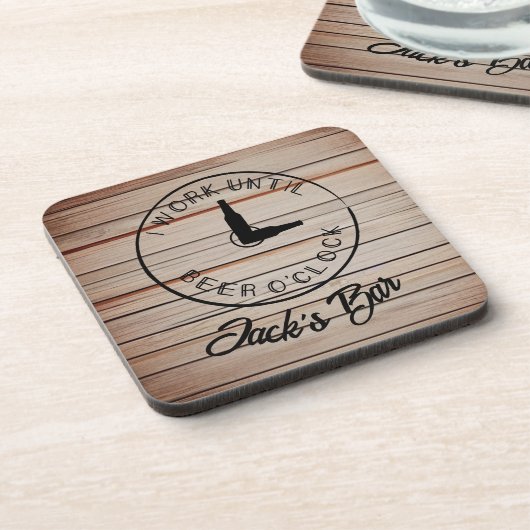 名前入り ユニーク ビール コースター (左側)
