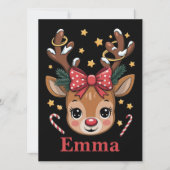 名前入り 女の子 クリスマス トナカイ 家族 クリスマス (正面)