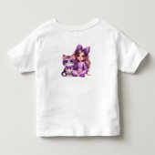 名前入り 女の子 トドラーTシャツ (裏面)