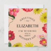 名前入り - 母の日の願い 花束 シーズンカード (正面)