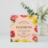 名前入り - 母の日の願い 花 シーズンカード (スタンド正面)