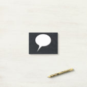 名前入り 白と黒の会話吹き出し ポストイット (デスク上)