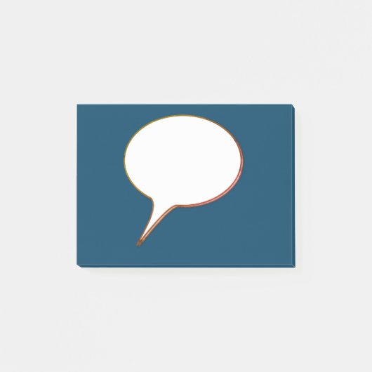 名前入り 白と黒の吹き出し ポストイット (正面)