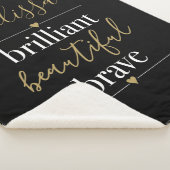 名前入り 輝く 美しい 勇敢 シェルパブランケット (3/4)