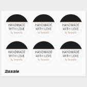 名前入り 黒金 手作りラベル ラウンドシール (シート)