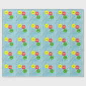 名前入り 3風船 誕生日 ラッピングペーパー (フラット)