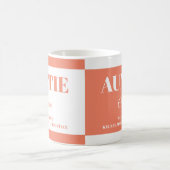 名前入り Auntie へのギフト コーヒーマグカップ (中央)