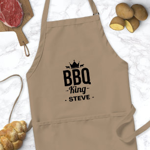 名前入り BBQ キング エプロン 男性用