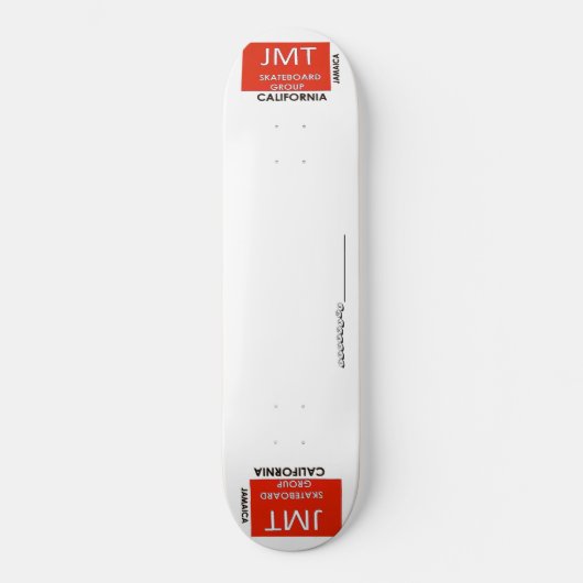 名前入り JMT 8 1/4" スケートボードデッキ (正面)