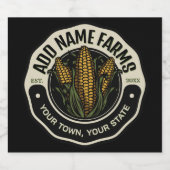 名前入り NAME スイートコーン ガーデン ファーム ファーマー ビールラベル (シングルラベル)