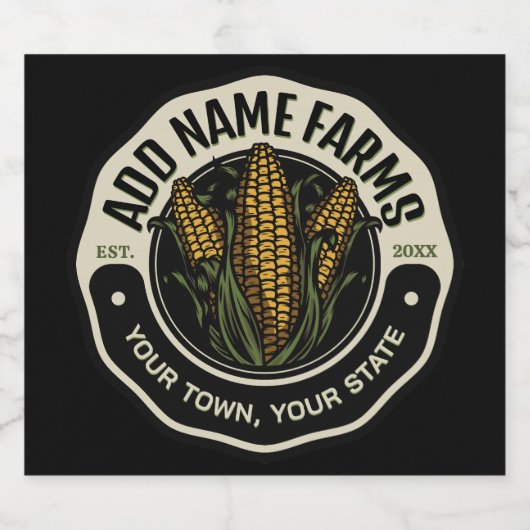 名前入り NAME スイートコーン ガーデン ファーム ファーマー ビールラベル (シングルラベル)