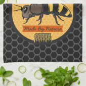 名前入り NAME ハチミツ 蜂 養蜂場 蜂小屋 農場 キッチンタオル (折り畳み)