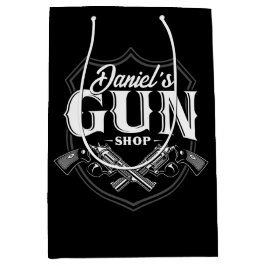 名前入り NAME 古いリボルバー銃専門店 銃火器 ミディアムペーパーバッグ