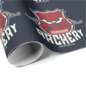 名前入り NAME 弓道 スポーツ リカーブ ボウ アロー ラッピングペーパー (ロールコーナー)