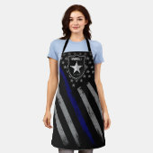 名前入り NAME 警察官 シェリフ 警官 フラグ エプロン (着用した状態)