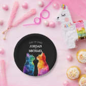 名前入り,Purrfectly Yours: A Rainbow Love Story ペーパープレート (パーティー)