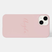 名前入りiPhone 14 ピンクブーケ Case-Mate iPhoneケース (裏面 (横))