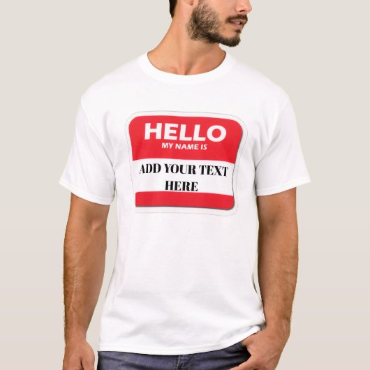 名前入りTシャツ "Hello my name" Tシャツ (正面)