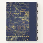名前占星術の付きスターリーナイトスケッチブック ノートブック (裏面)