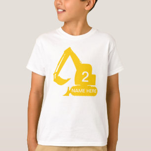名前及び年齢のパーソナライズな建築のTシャツ Tシャツ