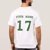 名前及び数を用いるラクロスのティーを食べて下さい、眠らせて下さい、遊んで下さい Tシャツ (裏面)