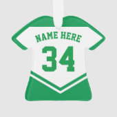 名前及び数ジャージーのおもしろいなホッケーのゴールキーパーのオーナメント オーナメント (裏面)