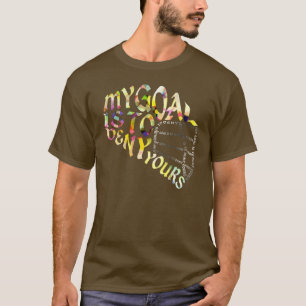 名前及び数プリントが付いているラクロスのゴールキーパーのTシャツ Tシャツ