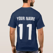 名前及び数背部プリントのウェールズのラグビーのTシャツ Tシャツ (裏面)