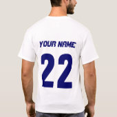 名前及び数背部プリントのソフトボールのパパのTシャツ Tシャツ (裏面)