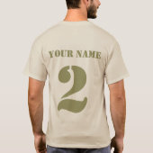 名前及び数背部プリントのラクロスのパパのTシャツ Tシャツ (裏面)