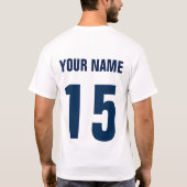 名前及び数背部プリントの野球のキャッチャーのTシャツ Tシャツ (裏面)