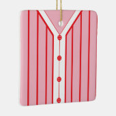 名前及び数野球のソフトボールのジャージーのテンプレート セラミックオーナメント (右)