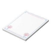 名前名門私立校風の付きピンクとブルーカスタムの文房具 ノートパッド (回転)