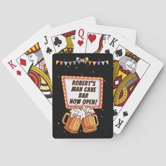 名前変更文字マンケーブバービール トランプ (裏面)