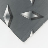 名前宇宙シャトルシルバーダイヤモンドプレート鋼 フリースブランケット (角)