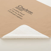 名前定パーソナライズされた義シェルパ毛布 シェルパブランケット (3/4)