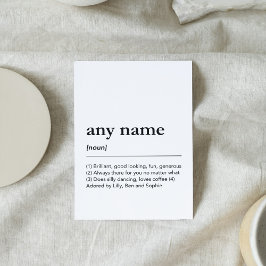 名前定最高の義友ミニマルモダンリスト カード